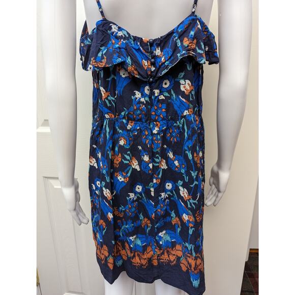 Tibi Dress Size 10 Silk Floral Ruffle Top Romcomcore Dinner Date Night Party - Picture 4 of 9